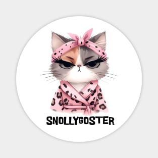 Snollygoster Shrewd Snarky Cat funny design Magnet